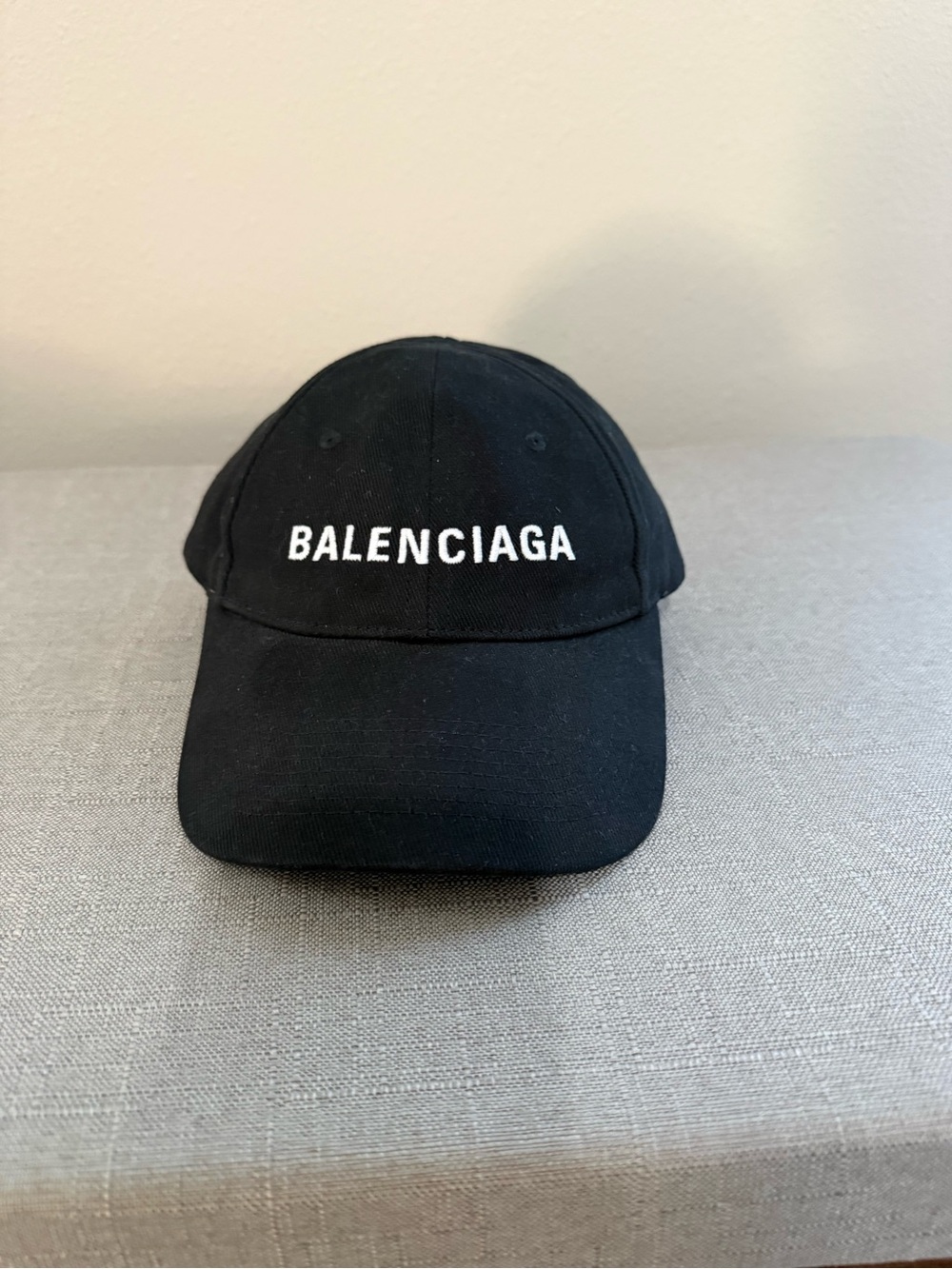 Balenciaga Black Cap with White Logo